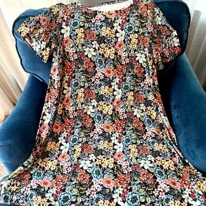 Loft  floweered swing style dress